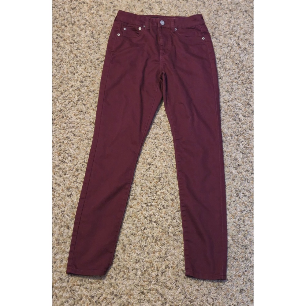 Aeropostale Skinny High Waisted Jeggings Women's Size 2 Maroon
